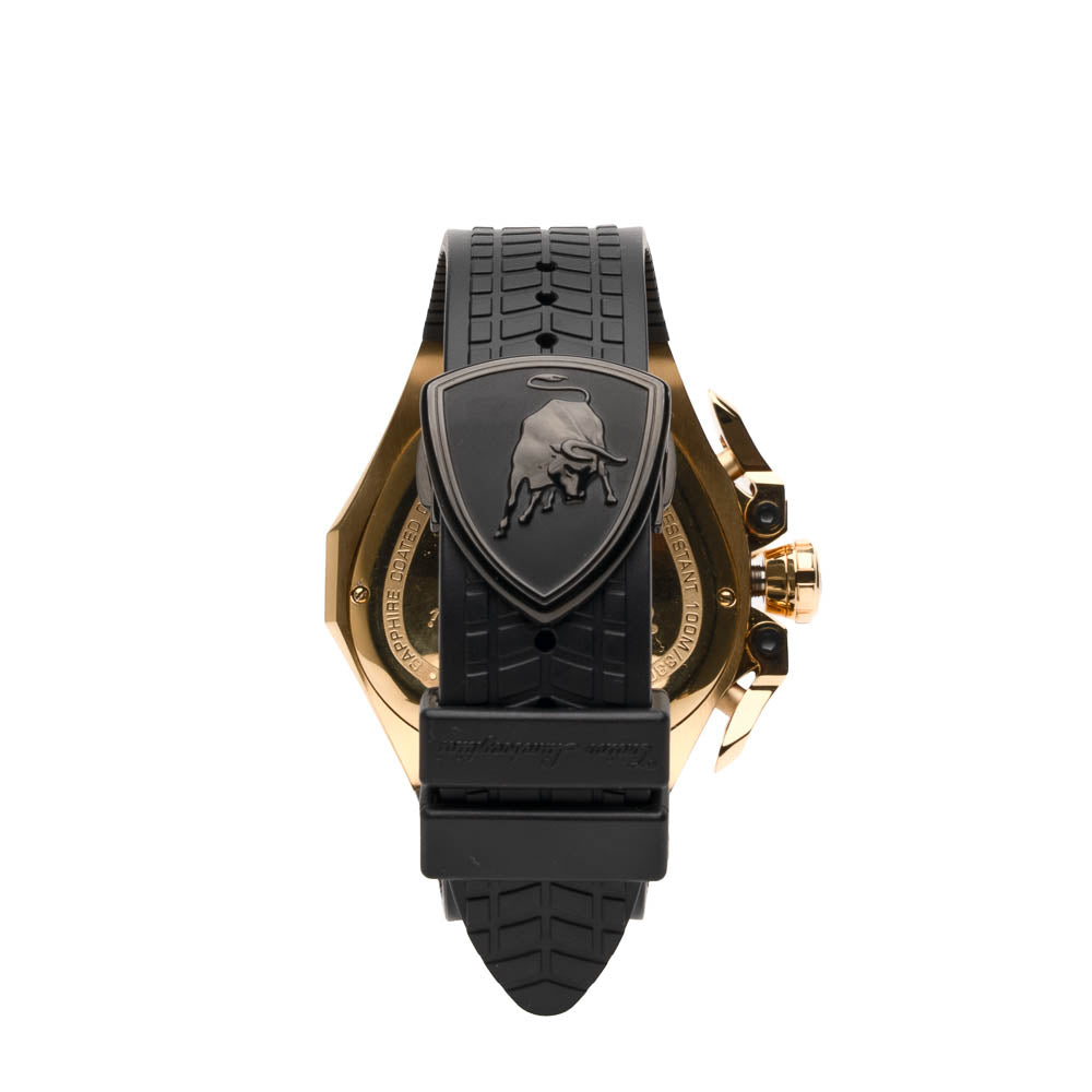 Tonino Lamborghini Spyder 3111SP Stainless Steel Chronographic Sport Watch Black/Gold (Limited Edition)
