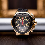 Tonino Lamborghini Spyder 3111SP Stainless Steel Chronographic Sport Watch Black/Gold (Limited Edition)