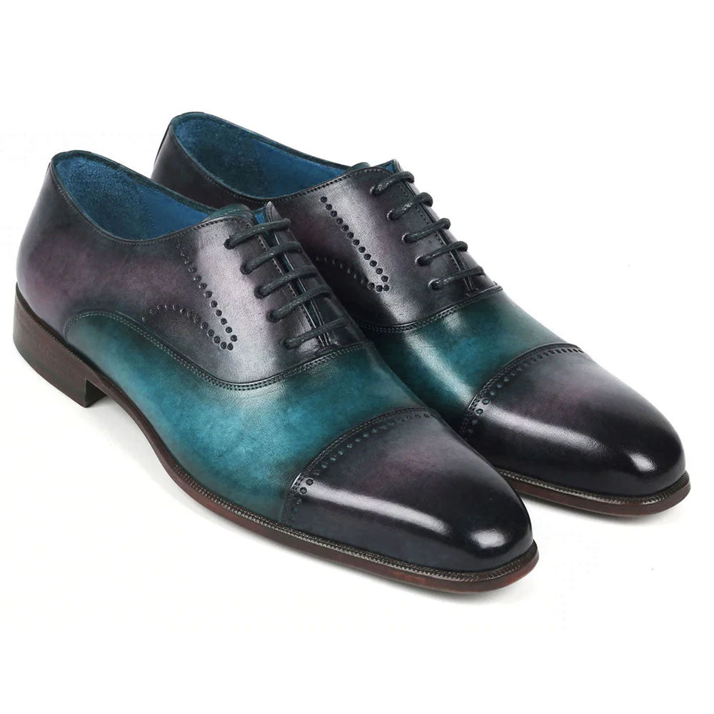 Paul Parkman Cap Toe Oxfords Purple / Turquoise
