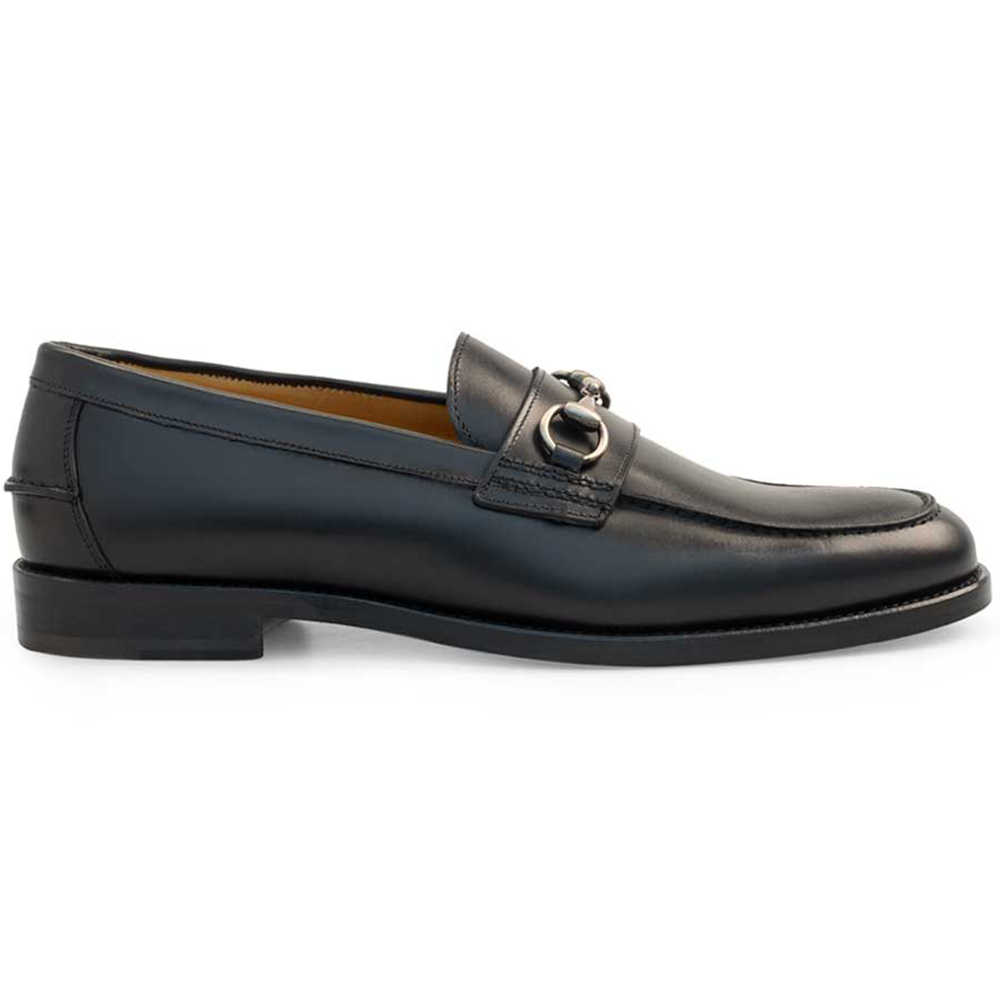 Mezlan E410 Leather Horsebit Loafer Black (3151)