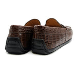 Zelli Monza Nile Crocodile Driving Loafers Cognac Size 13 (32-102-CGN)