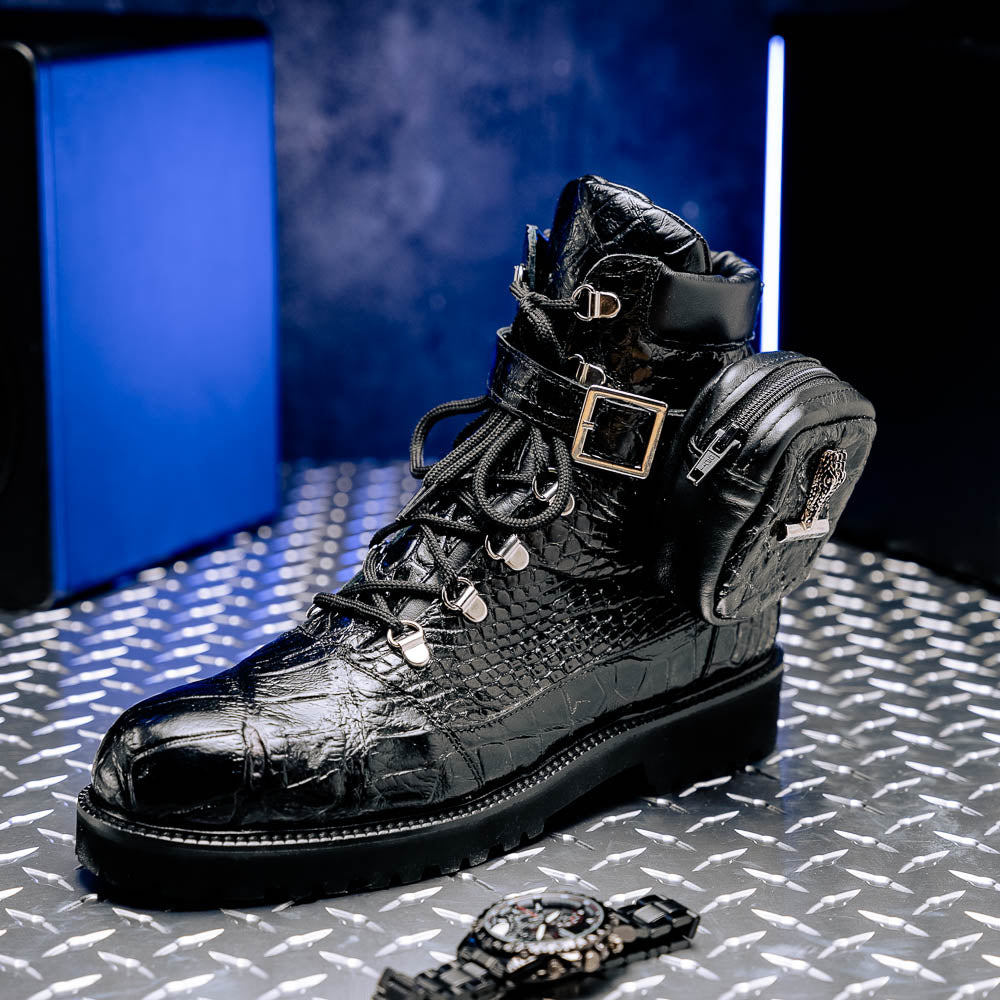 Mauri 3200 Crocodile Boots Black (Special Order)