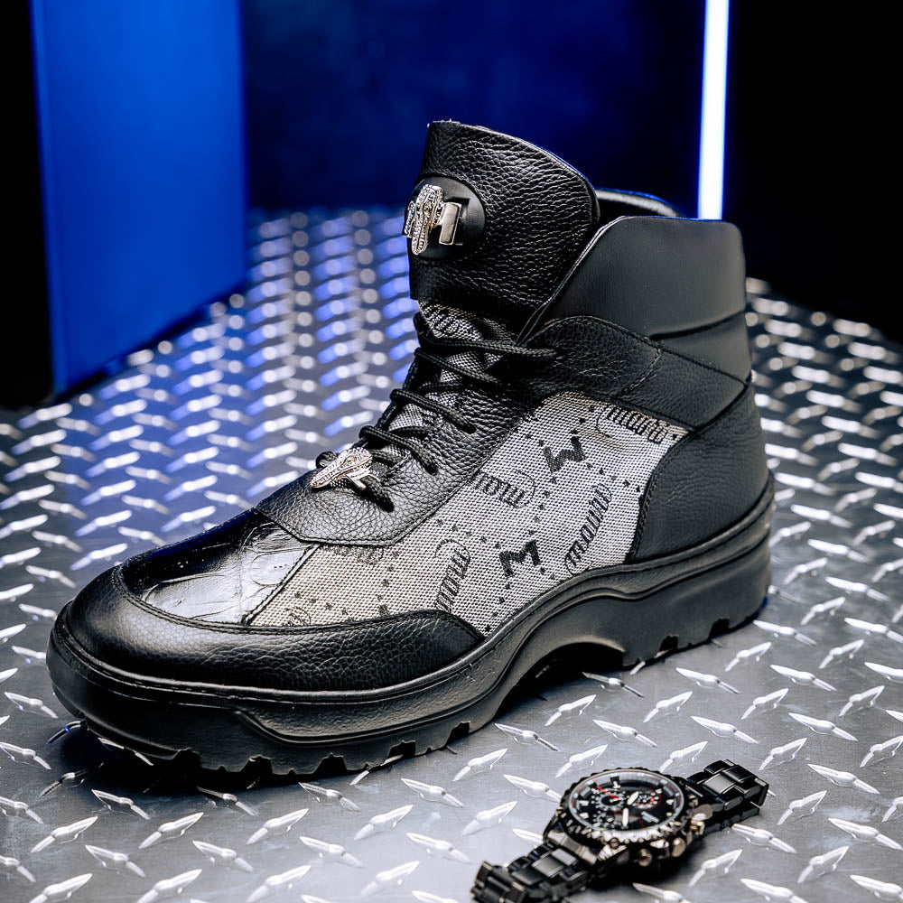 Mauri 3216 Pyro Time/ Baby Croc/ Mauri Fabric/ Nappa Boots Black / Grey