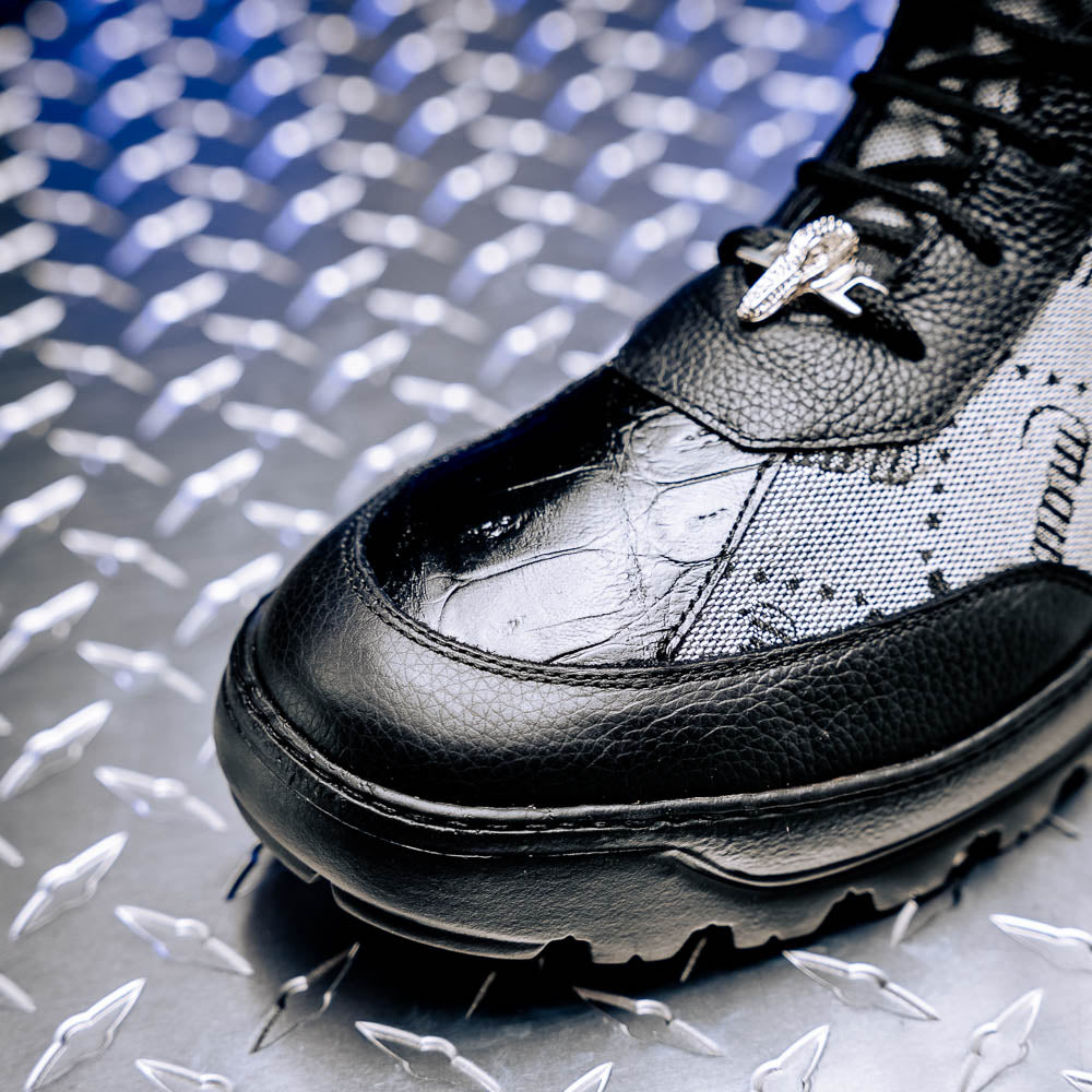 Mauri 3216 Pyro Time/ Baby Croc/ Mauri Fabric/ Nappa Boots Black / Grey