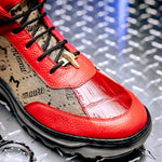 Mauri 3216 Pyro Time/ Baby Croc/ Mauri Fabric/ Nappa Boots Red / Taupe
