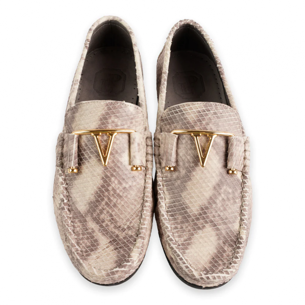 Corrente 3218 Python Buckle Loafer Multi Beige