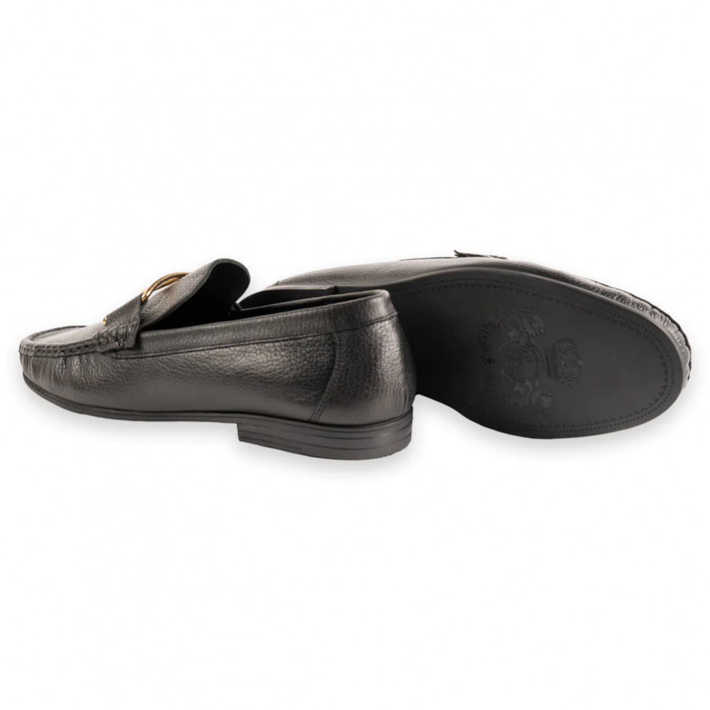 Corrente 3218 Deer Buckle Loafer Black