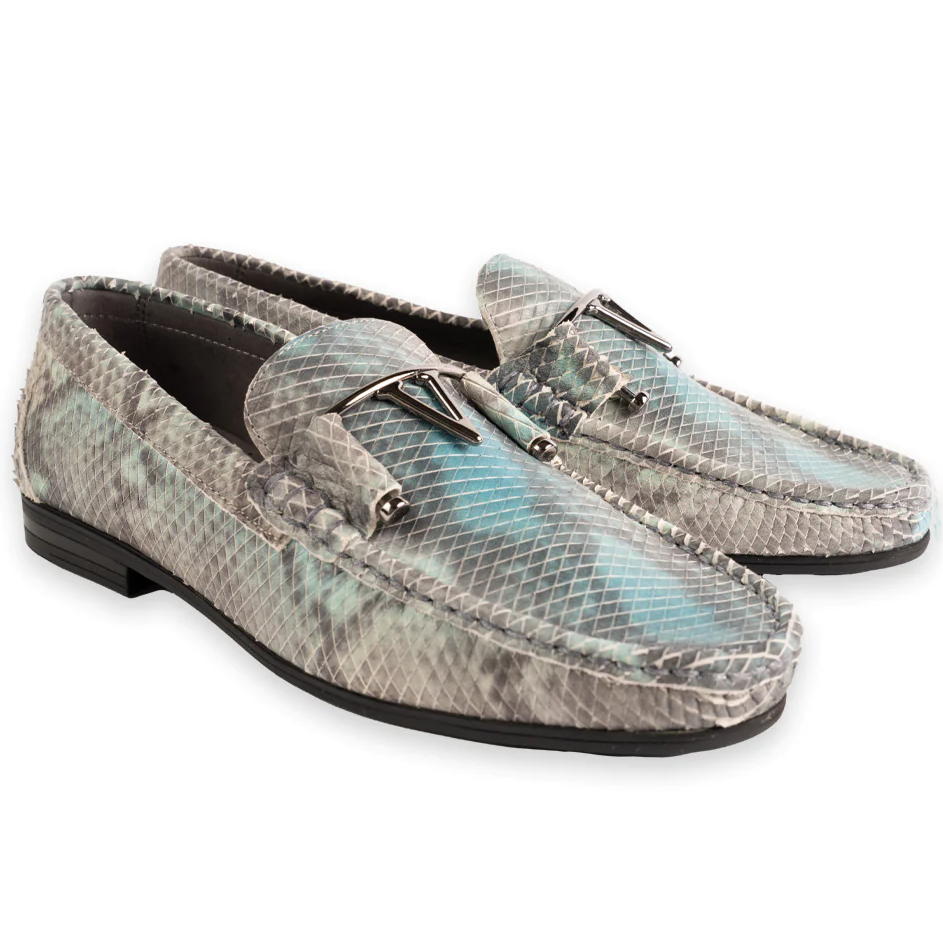 Corrente 3218 Python Buckle Loafer Multi Blue