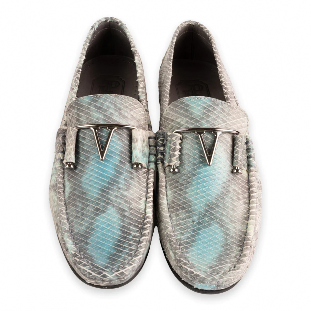 Corrente 3218 Python Buckle Loafer Multi Blue