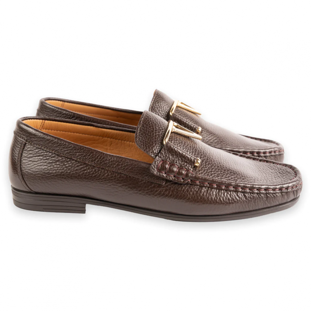 Corrente 3218 Deer Buckle Loafer Brown