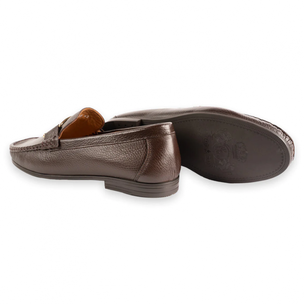 Corrente 3218 Deer Buckle Loafer Brown