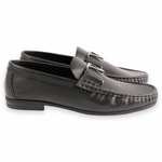 Corrente 3218 Lizard Buckle Loafer Black