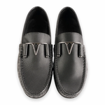 Corrente 3218 Lizard Buckle Loafer Black