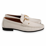 Corrente 3218 Deer Buckle Loafer White