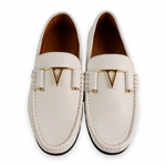Corrente 3218 Deer Buckle Loafer White