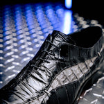 Mauri 3227 Alligator / Hornback Oxford Shoes Black / Light Grey