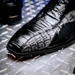 Mauri 3227 Alligator / Hornback Oxford Shoes Black / Light Grey