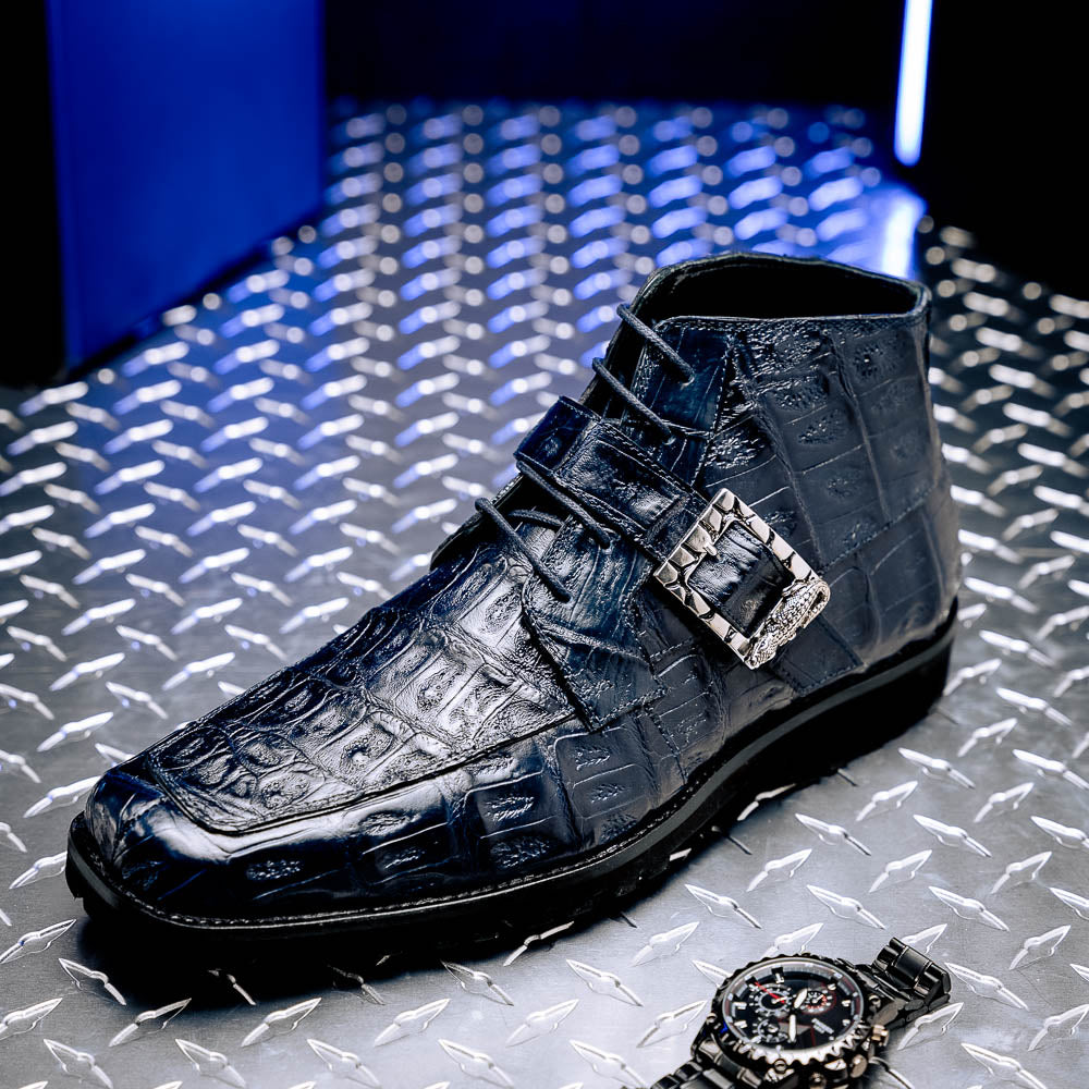 Mauri 3238/1 Baby Croc Boots Wonder Blue | MensDesignerShoe.com