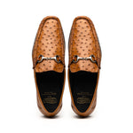 Calzoleria Toscana 3238-M Ostrich Dress Slip-On Cognac