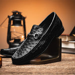 Calzoleria Toscana 3238-M Ostrich Bit Loafers Black