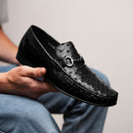 Calzoleria Toscana 3238-M Ostrich Bit Loafers Black