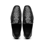 Calzoleria Toscana Ostrich Bit Loafers Black