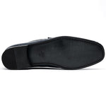 Calzoleria Toscana 3238M Ostrich Bit Loafers Navy Blue