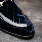 Mauri 3257/1 Quilted Velvet / Patent Leather Bit Loafers Wonder Blue (Special Order)