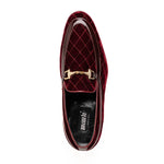 Mauri 3257/1 Quilted Velvet / Patent Leather Bit Loafers Ruby Red (Special Order)