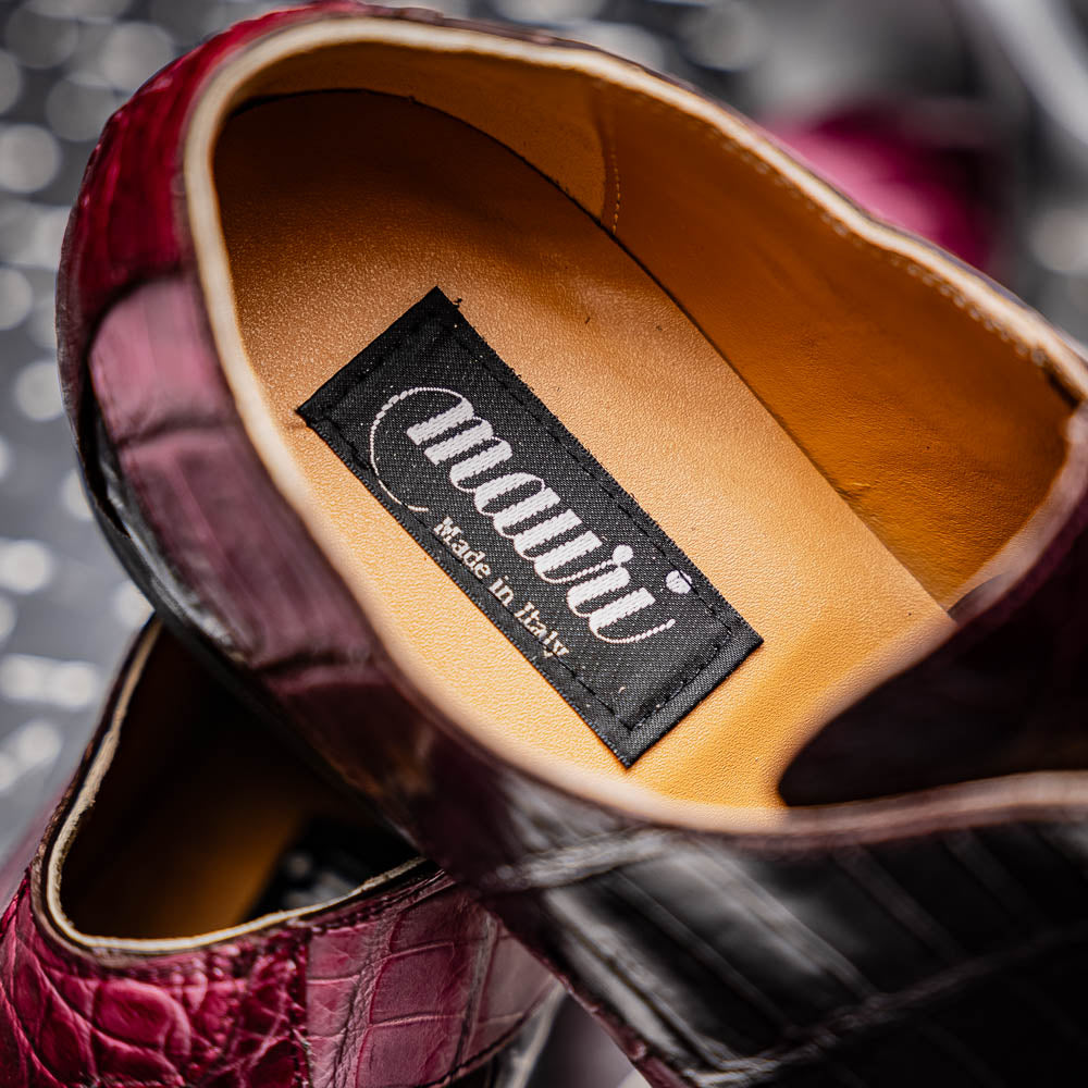 Mauri 3265 Alligator Shoes Multi Ruby | MensDesignerShoe.com