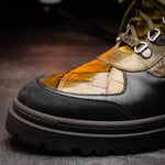 Mauri 3271 Baby Croc & Nappa Boots Black / Money Green (Special Order)