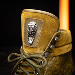 Mauri 3271 Baby Croc & Nappa Boots Black / Money Green (Special Order)