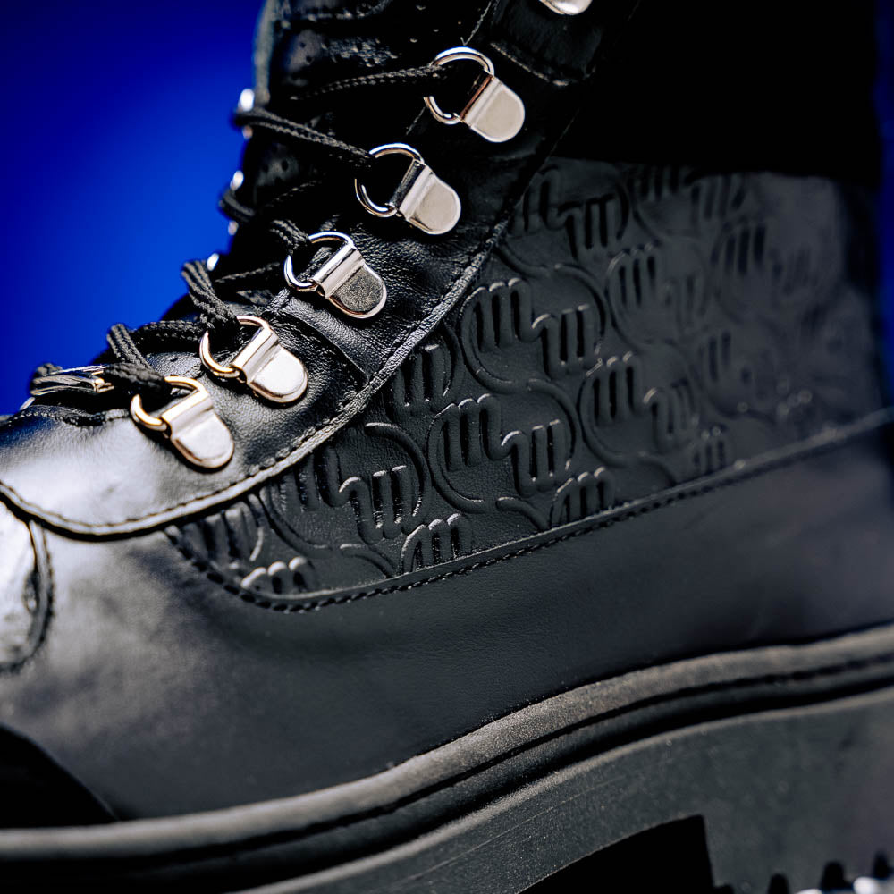 Mauri 3271 Renegade Nabuk/ Nappa/ Baby Croc Boots Black