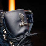 Mauri 3272 Baby Croc / Ostrich Leg / Double M. Fabric Boots Wonder Blue