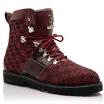 Mauri 3272 Baby Croc / Ostrich Leg / Double M. Fabric Boots Ruby Red