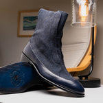 Corrente C202-3273 Python & Leather Boots Navy