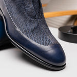 Corrente C202-3273 Python & Leather Boots Navy