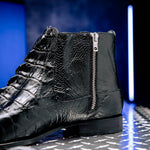 Mauri 3299 Ostrich Leg/ Hornback Dress Boots Black