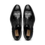 Caporicci 3318 Alligator Wingtip Shoes Black