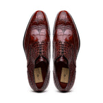 Caporicci 3318 Alligator Wingtip Shoes Sport Rust