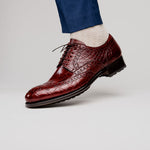 Caporicci 3318 Alligator Wingtip Shoes Sport Rust