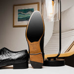Caporicci 3319 Alligator Oxfords Black