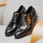 Caporicci 3319 Alligator Oxfords Black
