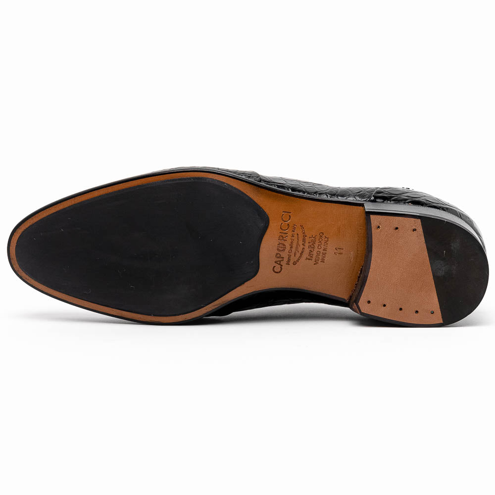 Caporicci 3319 Alligator Oxfords Black