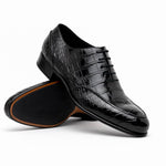 Caporicci 3319 Alligator Oxfords Black