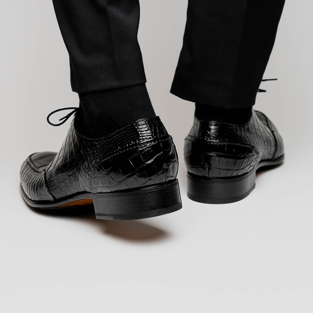 Caporicci 3319 Alligator Oxfords Black