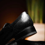 Caporicci 3324 Ostrich & Peccary Loafers Black