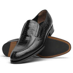 Caporicci 3324 Ostrich & Peccary Loafers Black