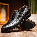 Caporicci 3324 Ostrich & Peccary Loafers Dark Brown