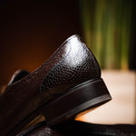 Caporicci 3324 Ostrich & Peccary Loafers Dark Brown